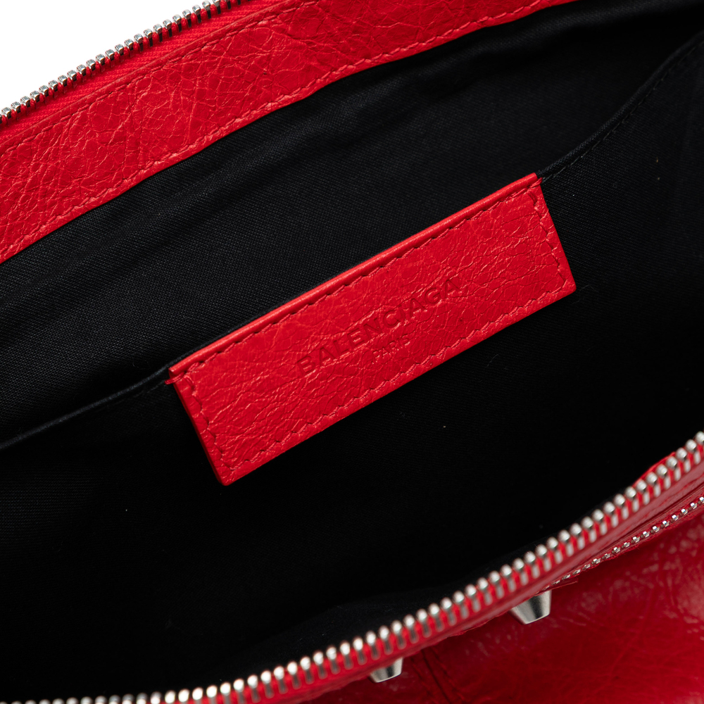 Pre-Loved Balenciaga Lambskin Motocross Classic Clip L Clutch - Picture 5 of 8